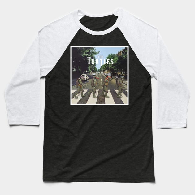 The Turtles - Abbey Road Baseball T-Shirt by creativespero